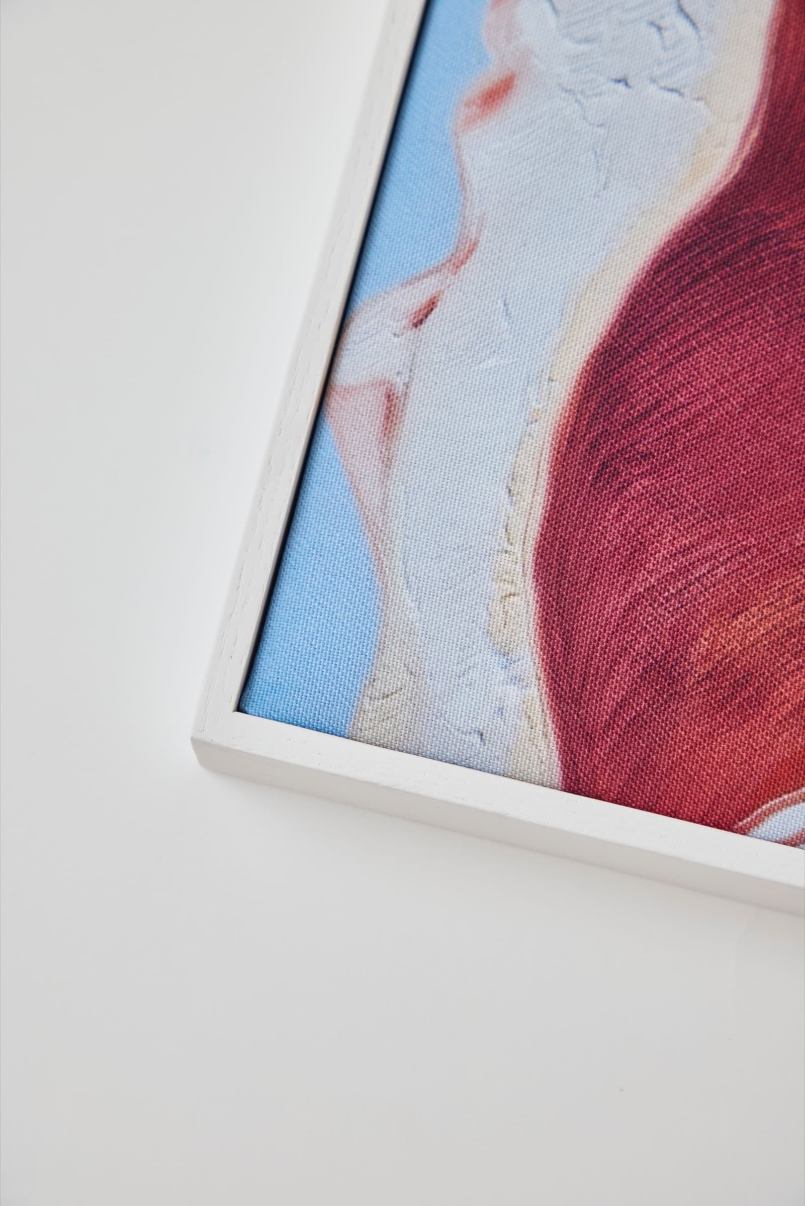 White frame corner detail
